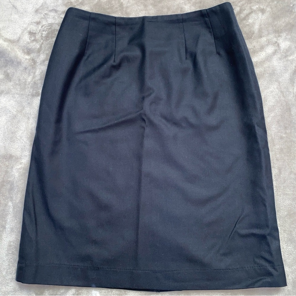 Murphy and Hartelius wool Blend pencil skirt Women’s size 12 lined black zip